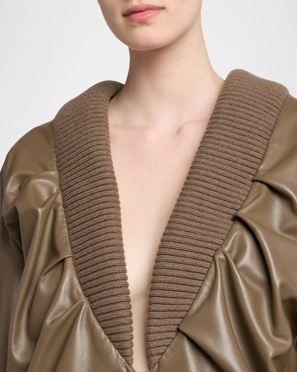 Victoria Beckham Leather Bomber Jacket | Thumbnail 5 Victoria Beckham Leather Bomber Jacket | Thumbnail 5
