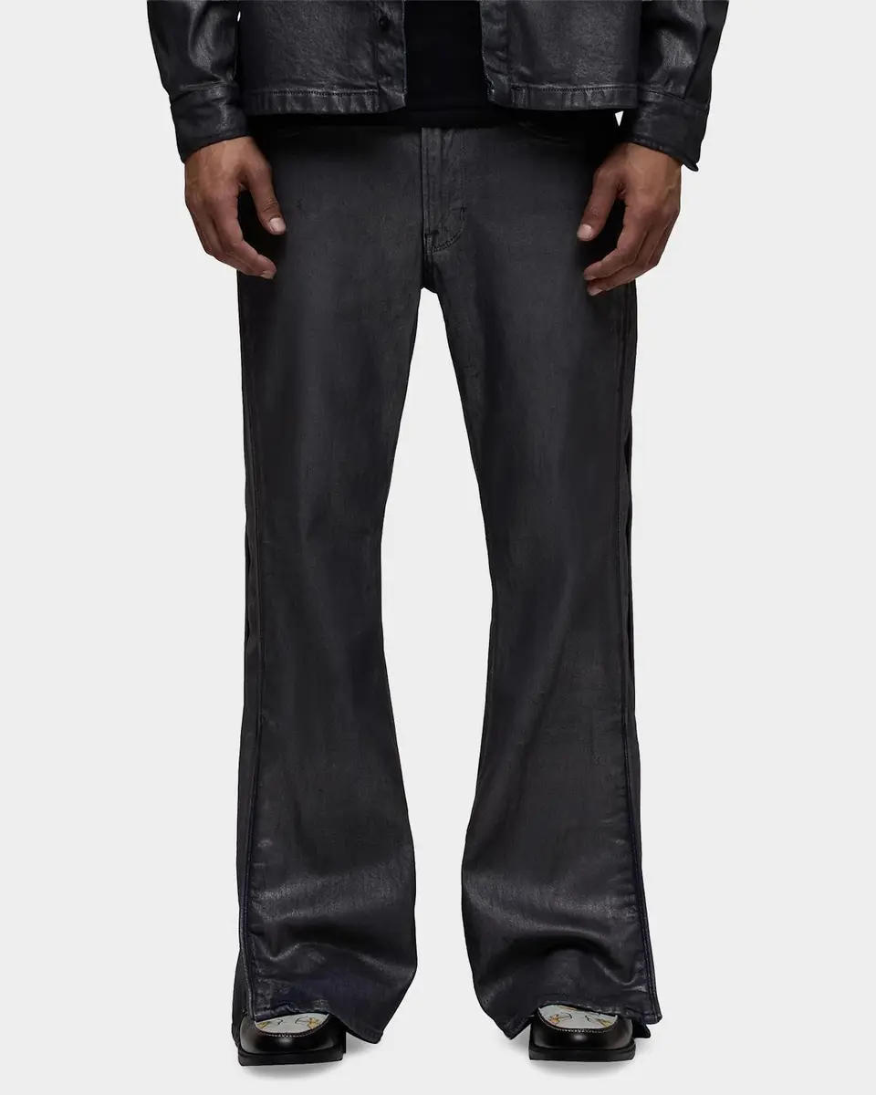Hudson Men's Walker Track Waxed Denim Wide-Leg Pants | Thumbnail 4 Hudson Men's Walker Track Waxed Denim Wide-Leg Pants | Thumbnail 4