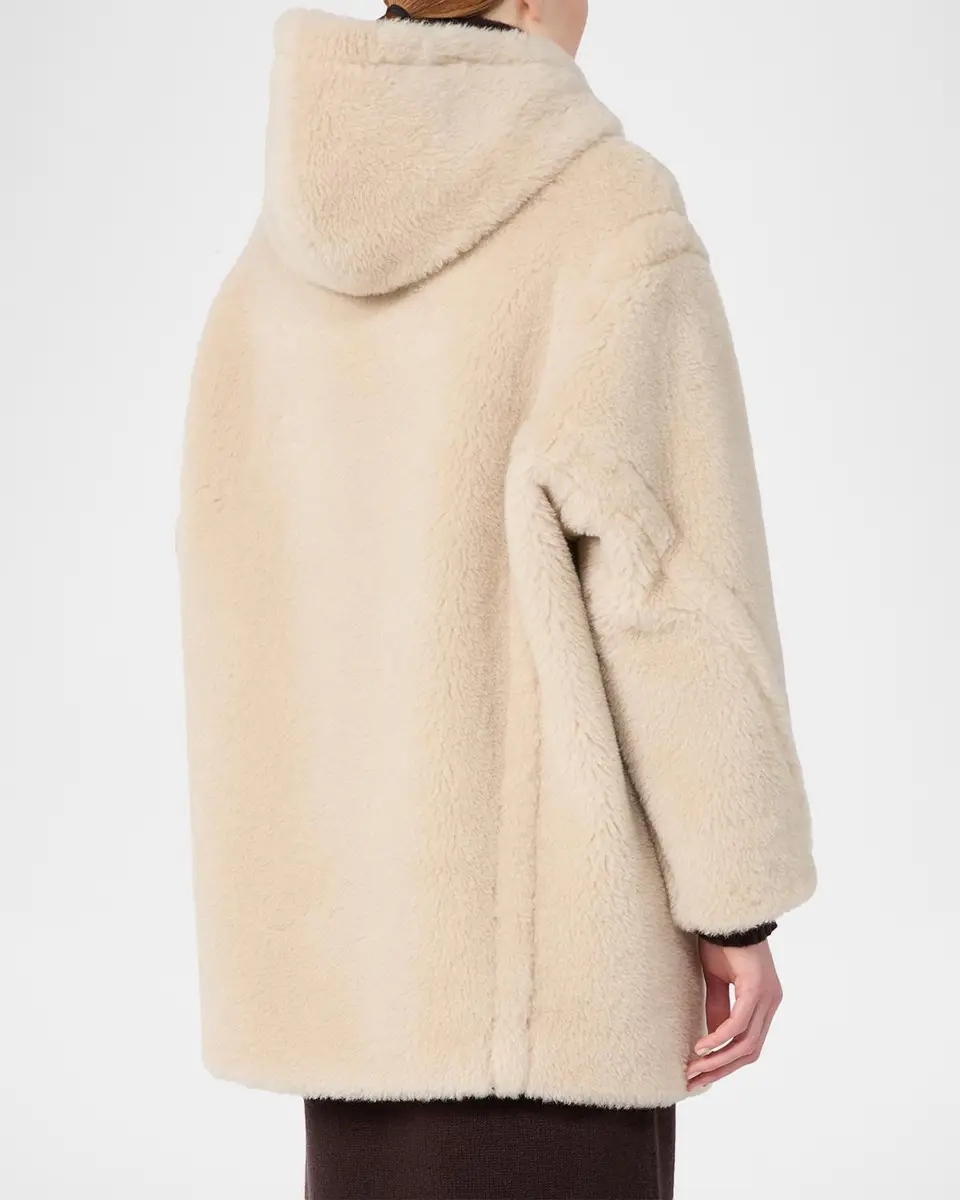 Max Mara Teddy Overszied Hooded Jacket | Thumbnail 3 Max Mara Teddy Overszied Hooded Jacket | Thumbnail 3
