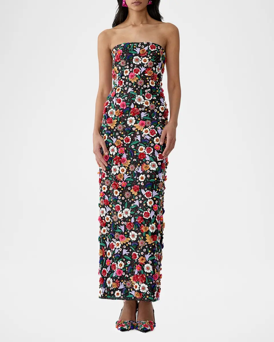 Carolina Herrera Embellished Strapless Ankle Dress | Thumbnail 2 Carolina Herrera Embellished Strapless Ankle Dress | Thumbnail 2