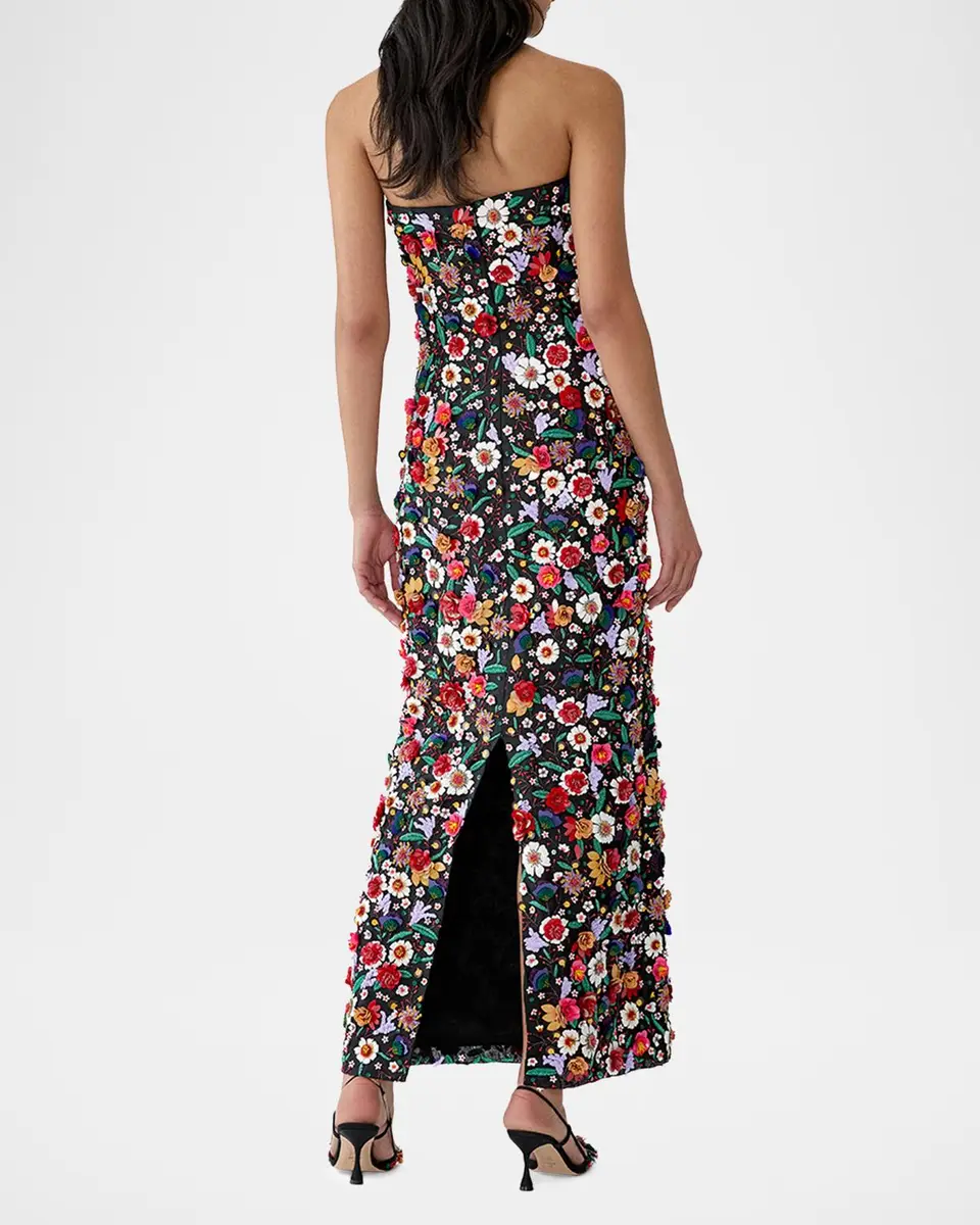 Carolina Herrera Embellished Strapless Ankle Dress | Thumbnail 3 Carolina Herrera Embellished Strapless Ankle Dress | Thumbnail 3