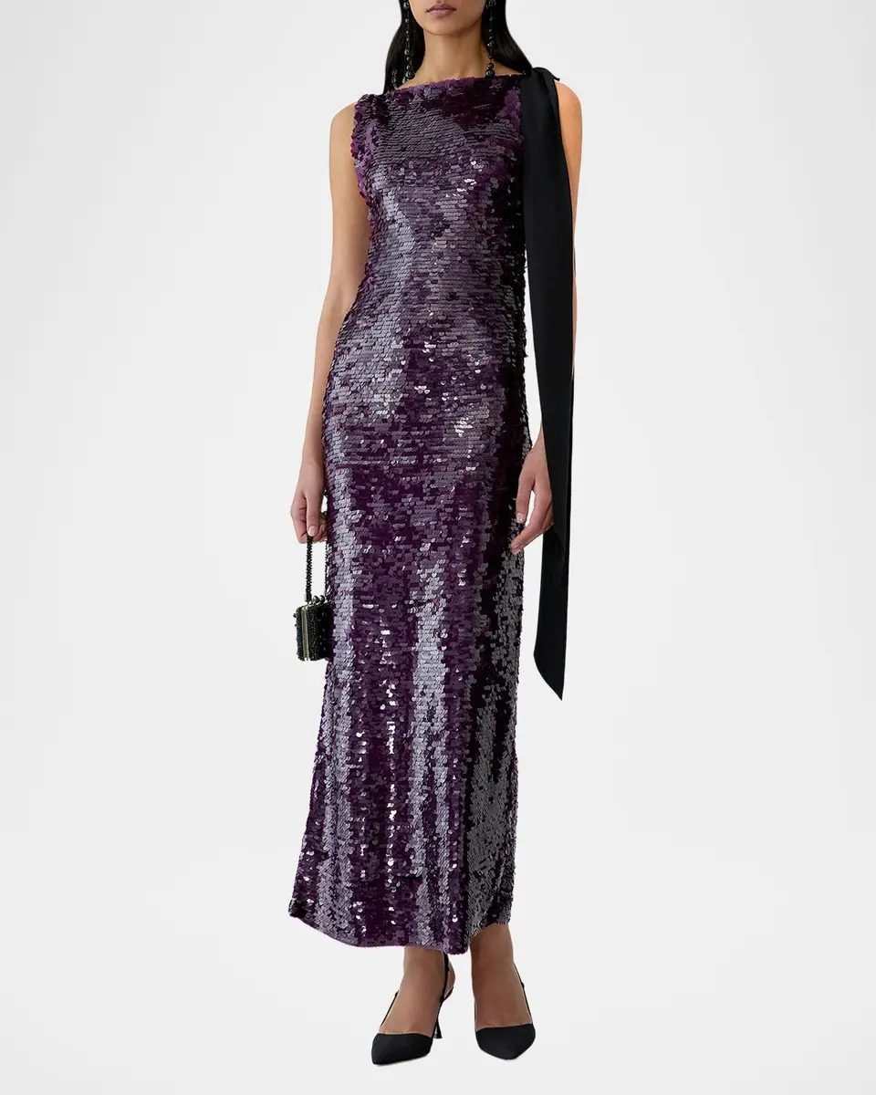 Carolina Herrera Sequined Bateau Neck Gown | Thumbnail 2 Carolina Herrera Sequined Bateau Neck Gown | Thumbnail 2
