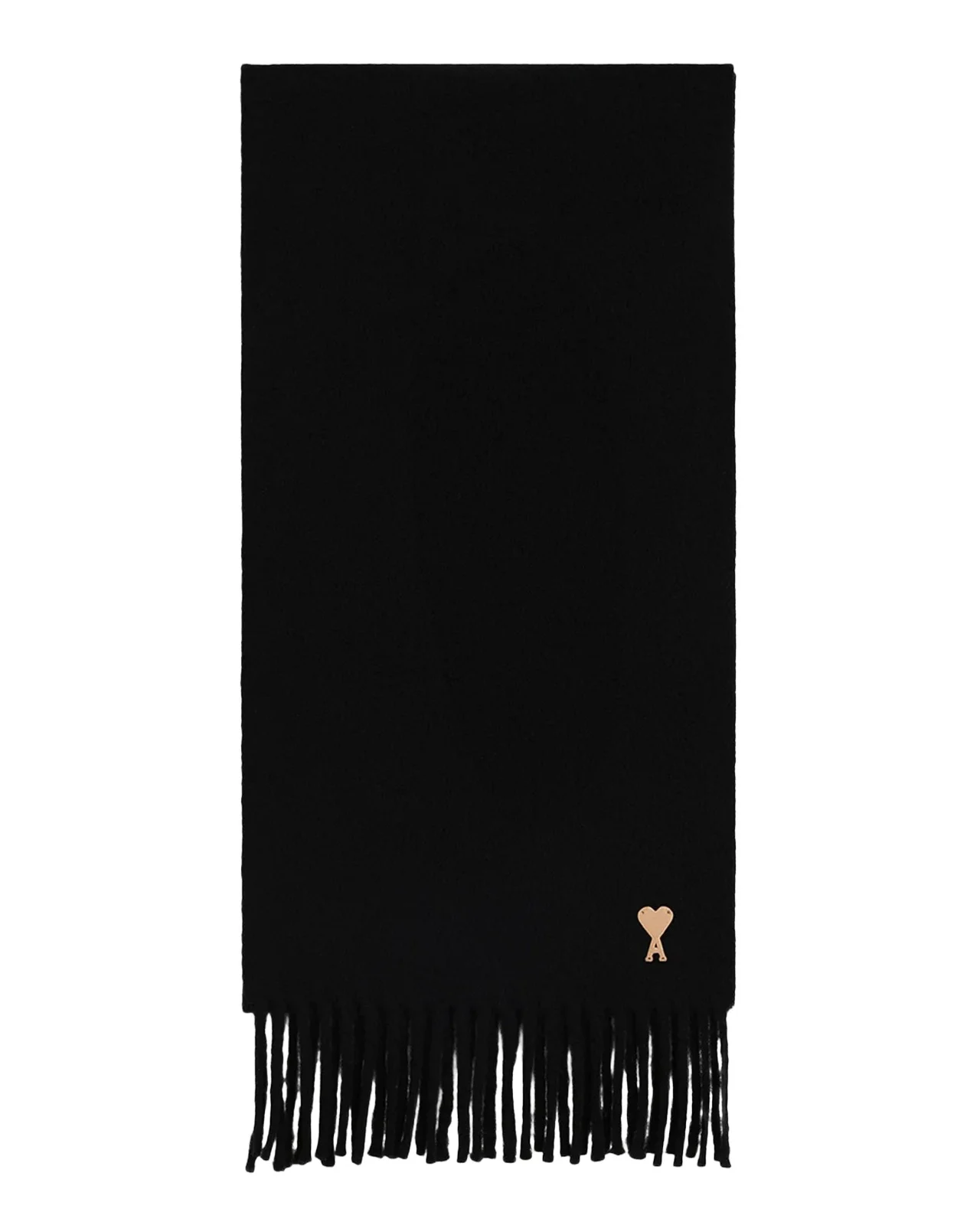 AMI PARIS Men's Wool Ami De Coeur Applique Scarf