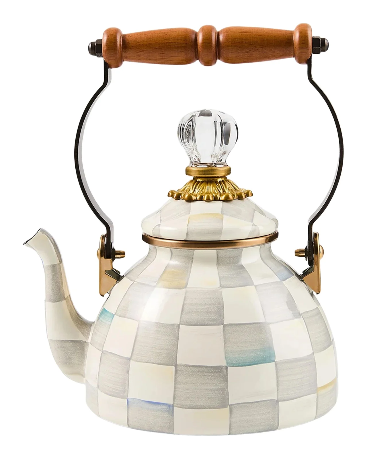 MacKenzie-Childs Sterling-Check 1-Qt. Tea Kettle