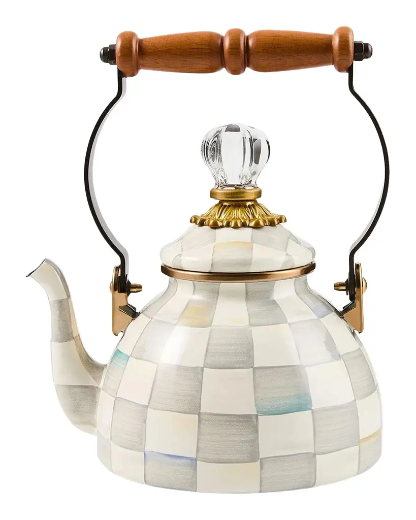 MacKenzie-Childs Sterling-Check 1-Qt. Tea Kettle