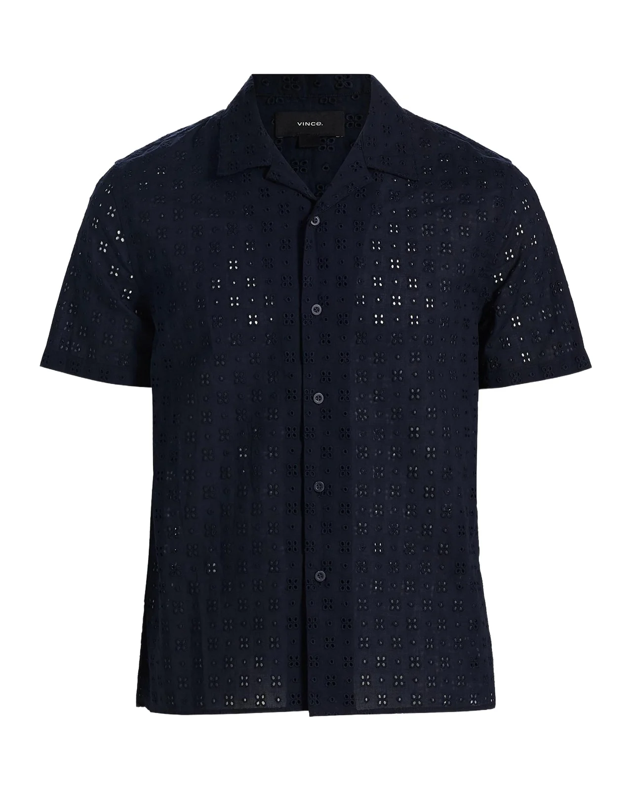 Men's Cotton Eyelet Short-Sleeve Shirt Men's Cotton Eyelet Short-Sleeve Shirt