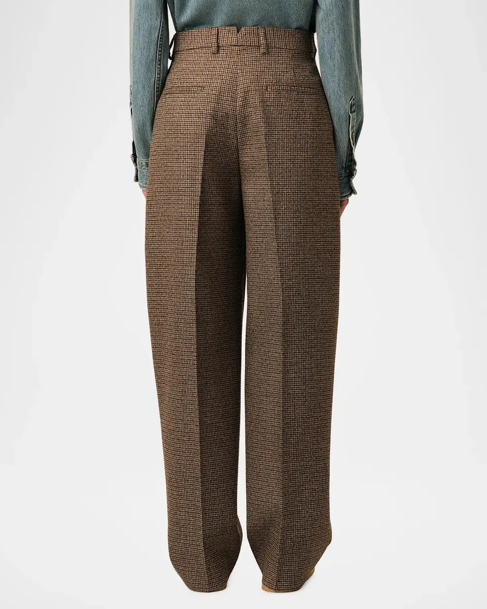 AMI PARIS Houndstooth Wool Gabardine Balloon Trousers | Thumbnail 3 AMI PARIS Houndstooth Wool Gabardine Balloon Trousers | Thumbnail 3