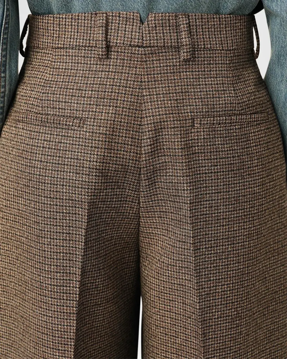 AMI PARIS Houndstooth Wool Gabardine Balloon Trousers | Thumbnail 5 AMI PARIS Houndstooth Wool Gabardine Balloon Trousers | Thumbnail 5
