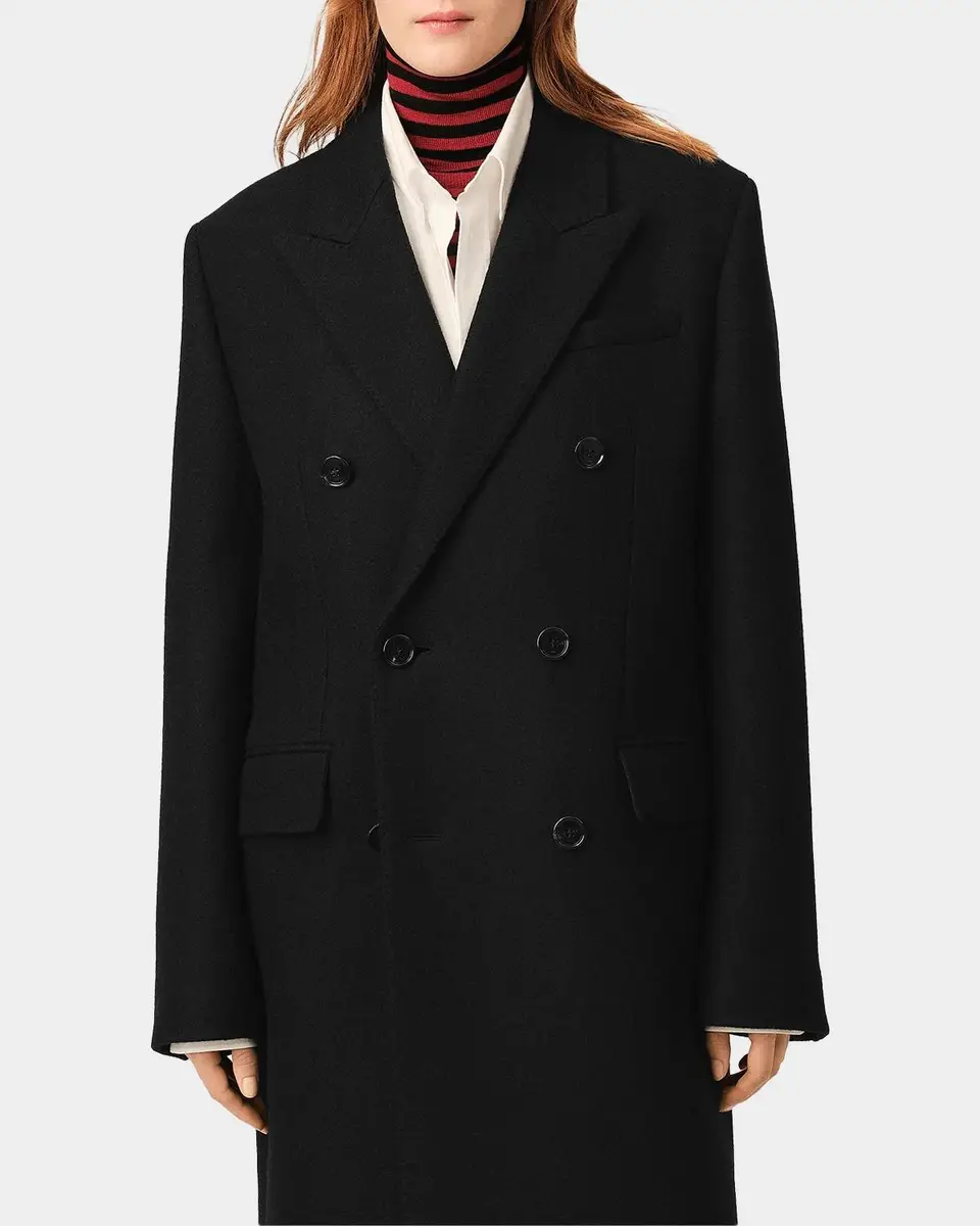 AMI PARIS Shawl Collar Wool Double-Breasted Coat | Thumbnail 6 AMI PARIS Shawl Collar Wool Double-Breasted Coat | Thumbnail 6