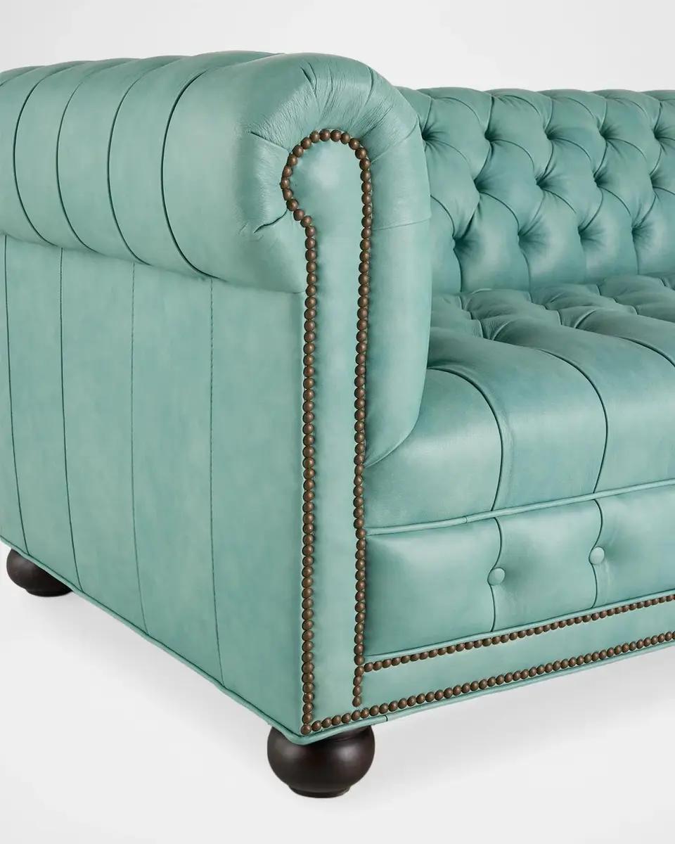 Old Hickory Tannery Callie 131" Leather Chesterfield Sofa | Thumbnail 2 Old Hickory Tannery Callie 131" Leather Chesterfield Sofa | Thumbnail 2