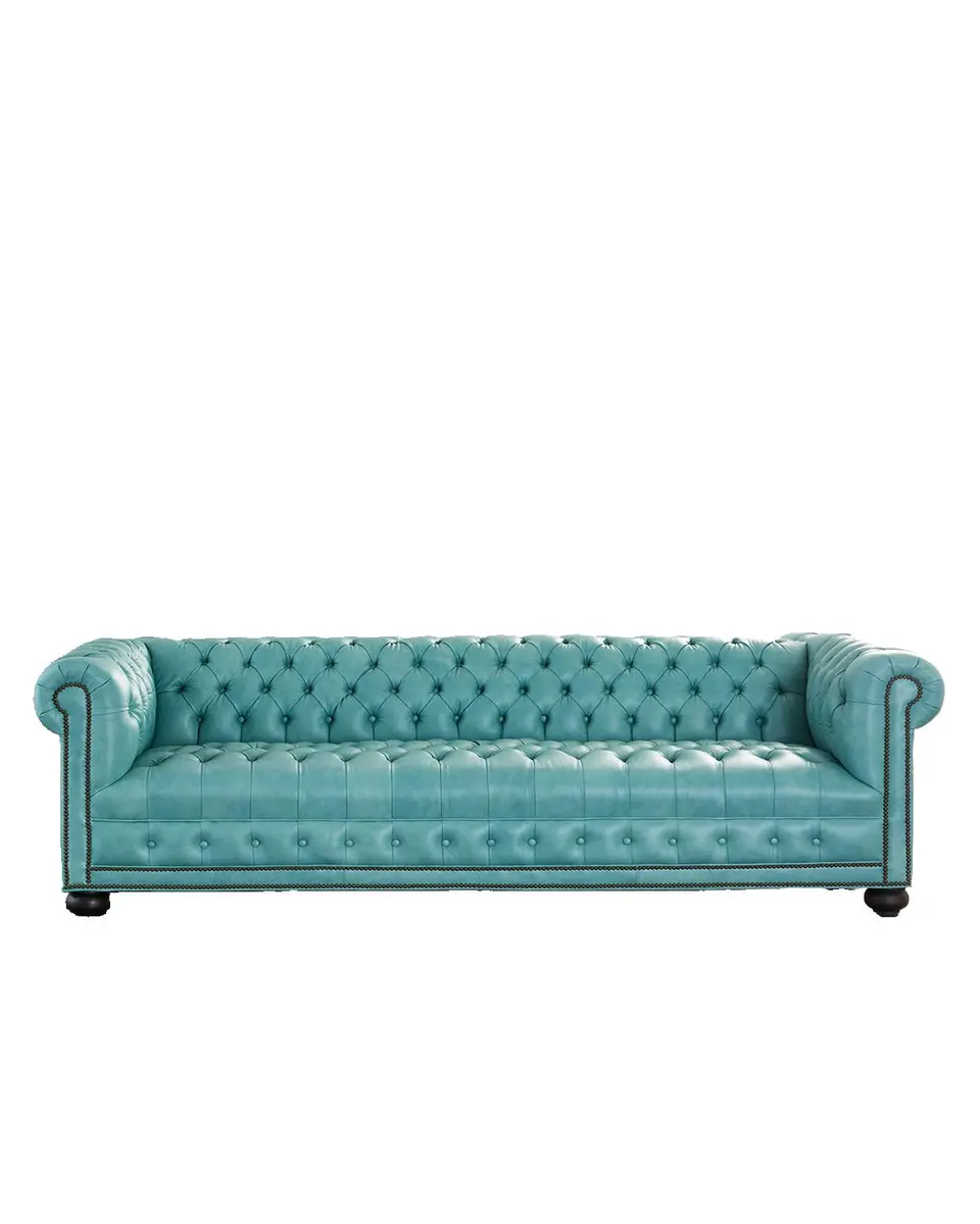 Old Hickory Tannery Callie 131" Leather Chesterfield Sofa | Thumbnail 3 Old Hickory Tannery Callie 131" Leather Chesterfield Sofa | Thumbnail 3