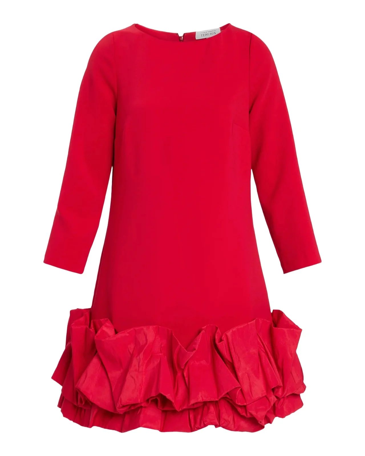 Ruffle-Hem Crepe Mini Dress Ruffle-Hem Crepe Mini Dress