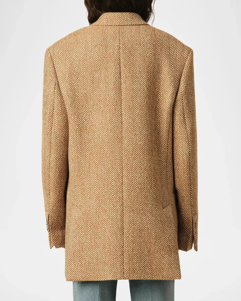 AMI PARIS Double-Breasted Herringbone Wool Oversized Blazer Jacket | Thumbnail 3 AMI PARIS Double-Breasted Herringbone Wool Oversized Blazer Jacket | Thumbnail 3