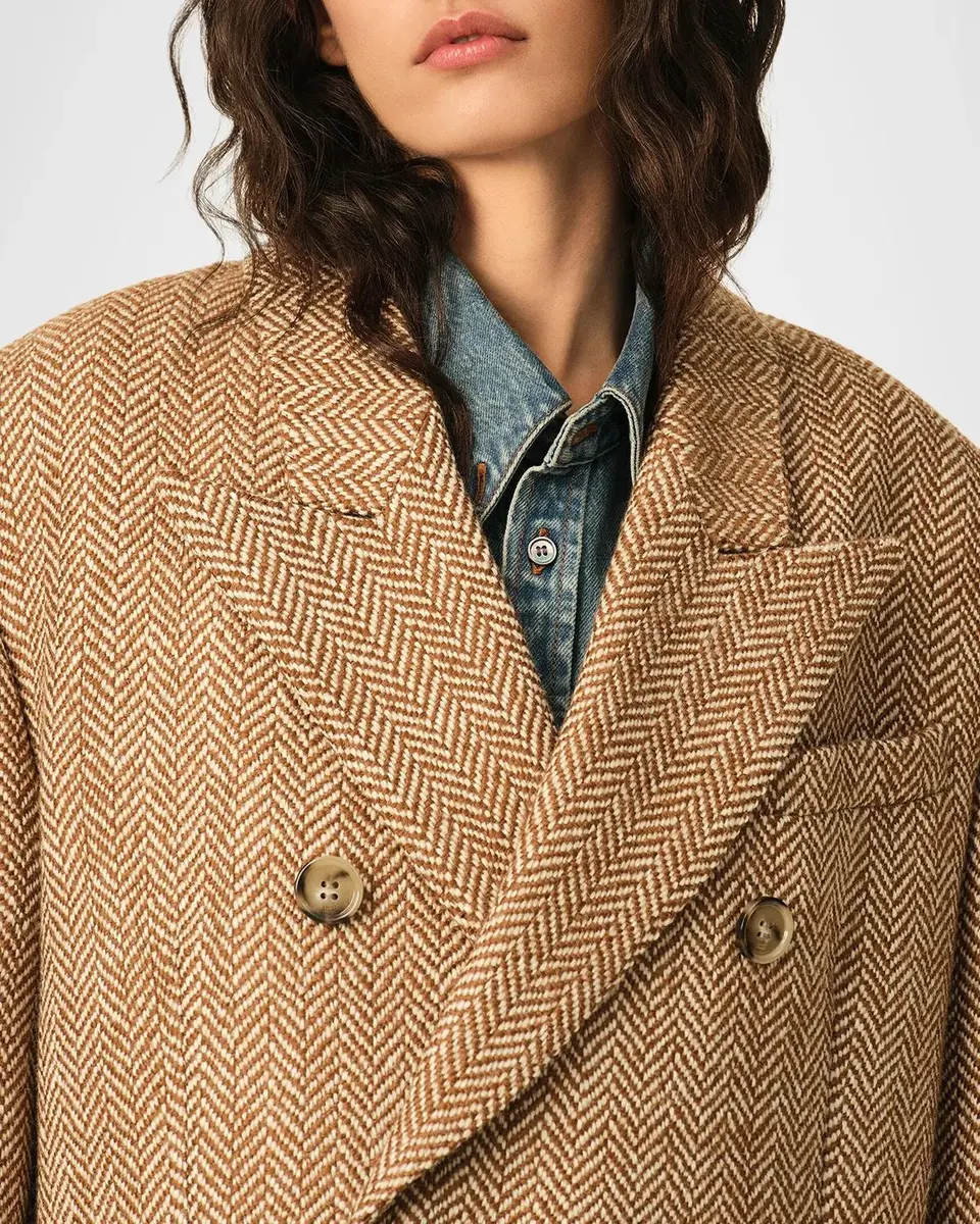 AMI PARIS Double-Breasted Herringbone Wool Oversized Blazer Jacket | Thumbnail 5 AMI PARIS Double-Breasted Herringbone Wool Oversized Blazer Jacket | Thumbnail 5