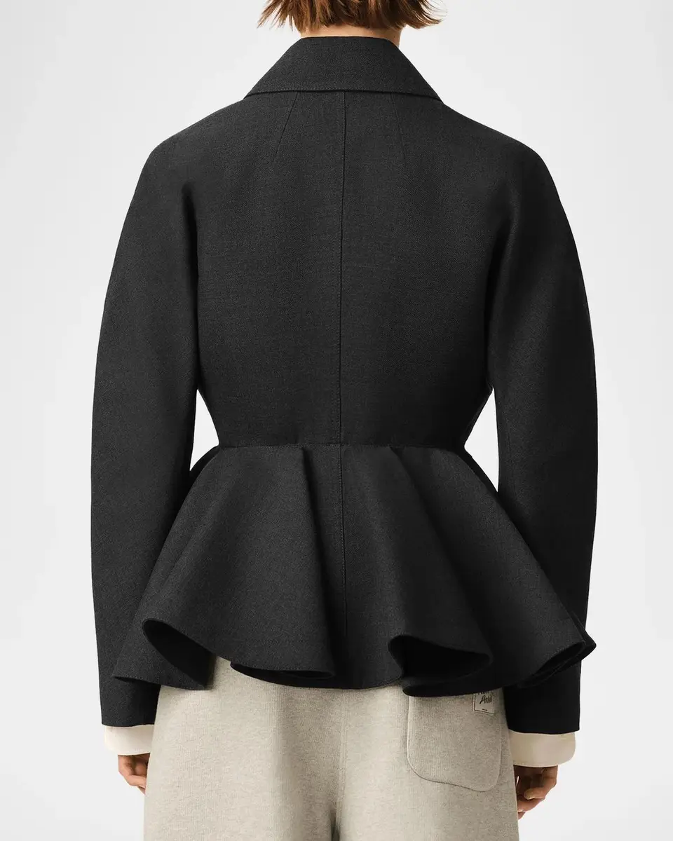 AMI PARIS Single-Breasted Wool Peplum Jacket | Thumbnail 3 AMI PARIS Single-Breasted Wool Peplum Jacket | Thumbnail 3