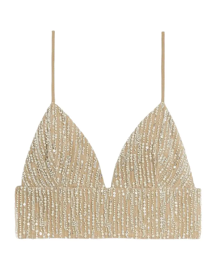 AMI PARIS Embellished Bra Top