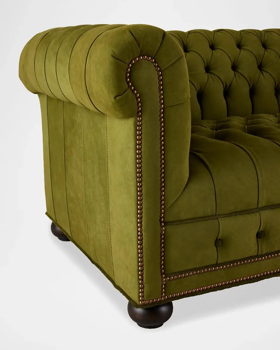 Old Hickory Tannery Ava 131" Leather Chesterfield Sofa | Thumbnail 2 Old Hickory Tannery Ava 131" Leather Chesterfield Sofa | Thumbnail 2