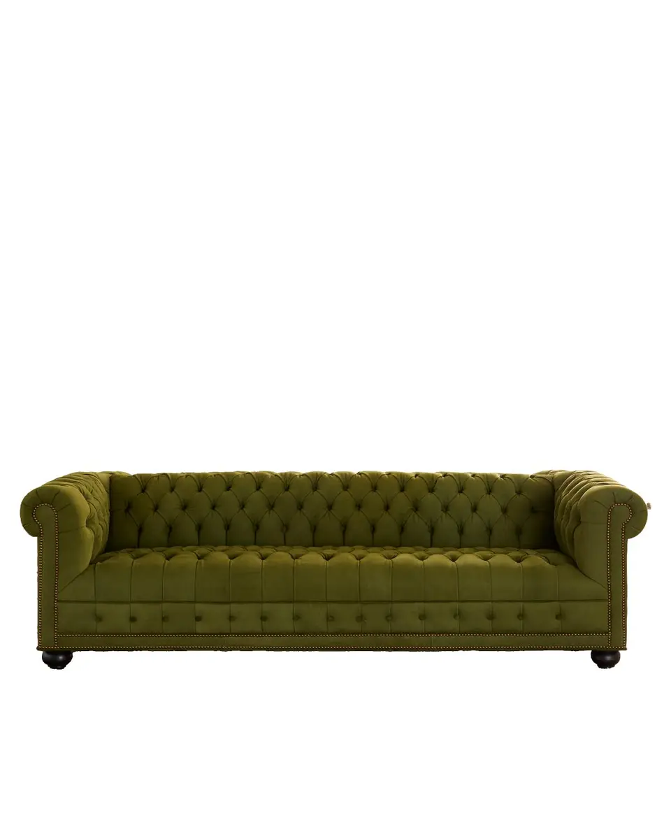 Old Hickory Tannery Ava 131" Leather Chesterfield Sofa | Thumbnail 3 Old Hickory Tannery Ava 131" Leather Chesterfield Sofa | Thumbnail 3