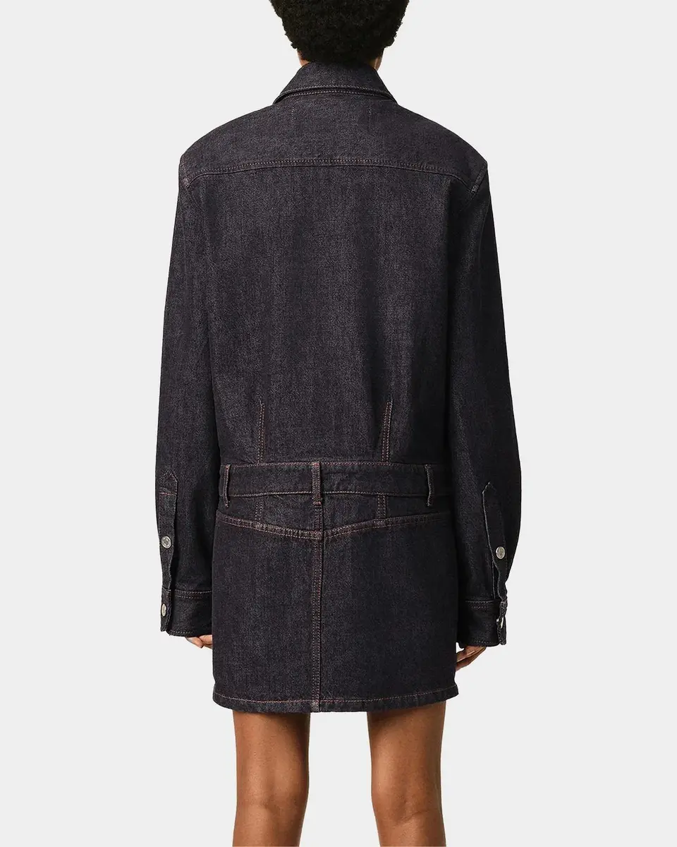 AMI PARIS Ami De Coeur Denim Long-Sleeve Mini Shirtdress | Thumbnail 4 AMI PARIS Ami De Coeur Denim Long-Sleeve Mini Shirtdress | Thumbnail 4