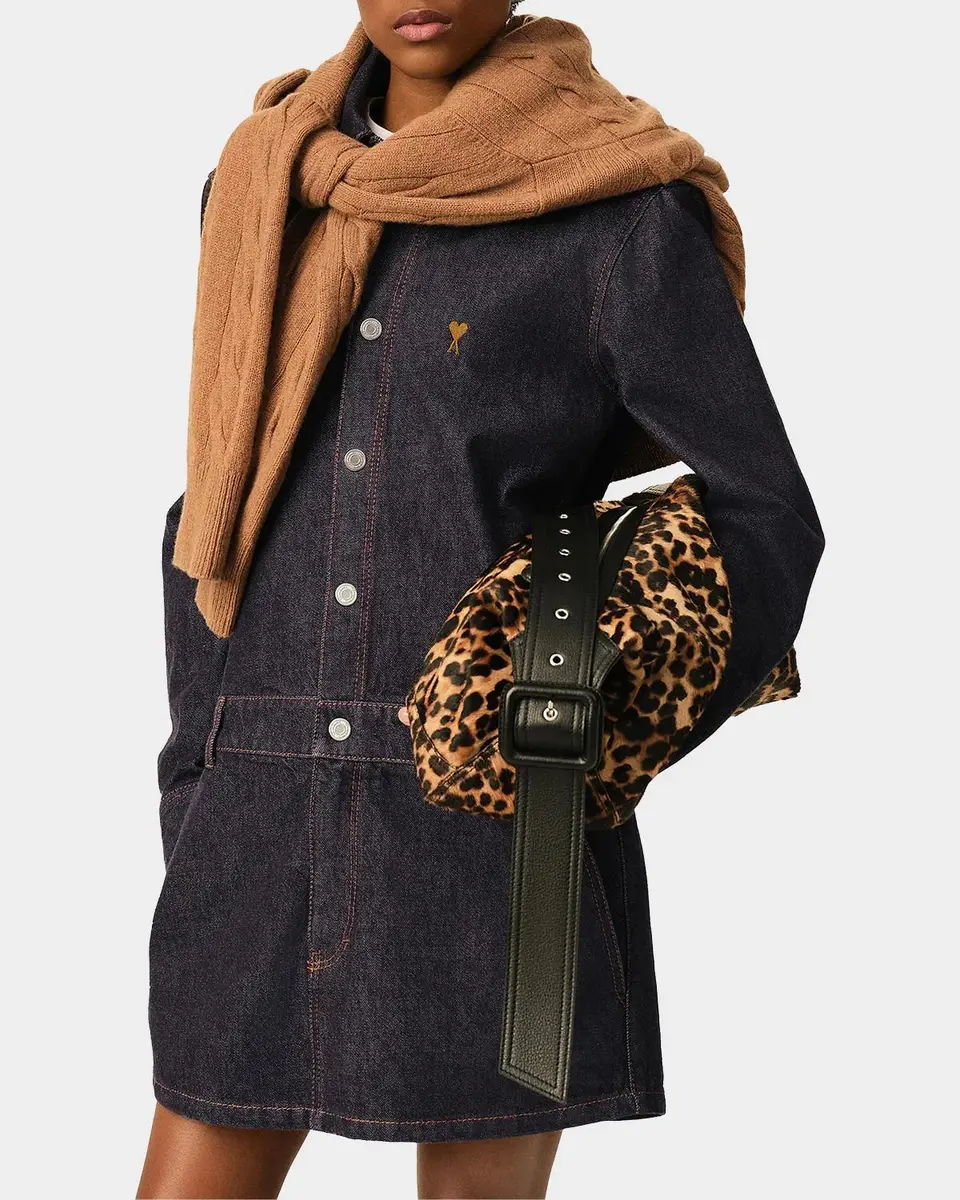 AMI PARIS Ami De Coeur Denim Long-Sleeve Mini Shirtdress | Thumbnail 6 AMI PARIS Ami De Coeur Denim Long-Sleeve Mini Shirtdress | Thumbnail 6