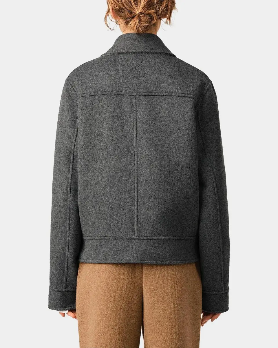AMI PARIS Wool-Cashmere Boxy Jacket | Thumbnail 2 AMI PARIS Wool-Cashmere Boxy Jacket | Thumbnail 2