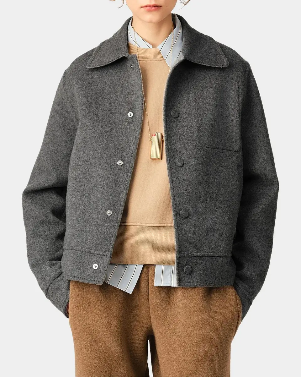 AMI PARIS Wool-Cashmere Boxy Jacket | Thumbnail 3 AMI PARIS Wool-Cashmere Boxy Jacket | Thumbnail 3