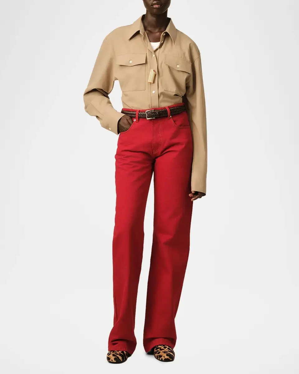 AMI PARIS Balloon-Sleeve Fitted Wool Button-Down Shirt | Thumbnail 2 AMI PARIS Balloon-Sleeve Fitted Wool Button-Down Shirt | Thumbnail 2