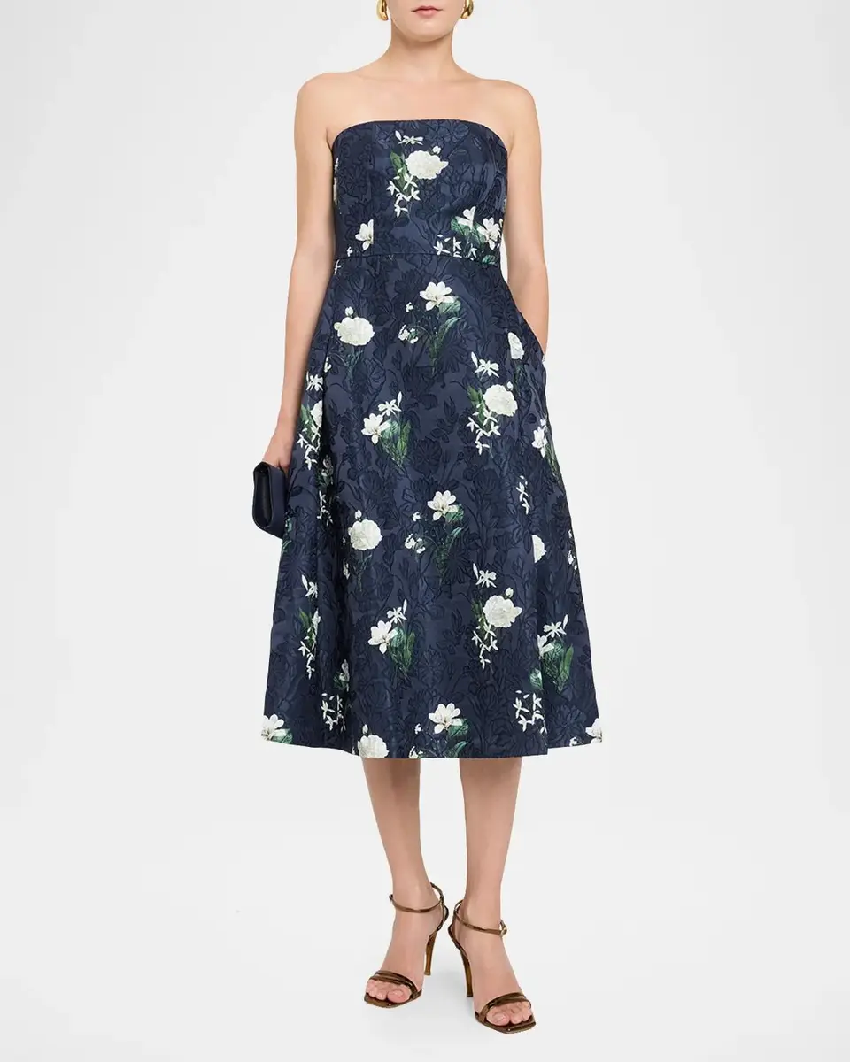SACHIN & BABI Shay Floral Jacquard Cocktail Dress | Thumbnail 2