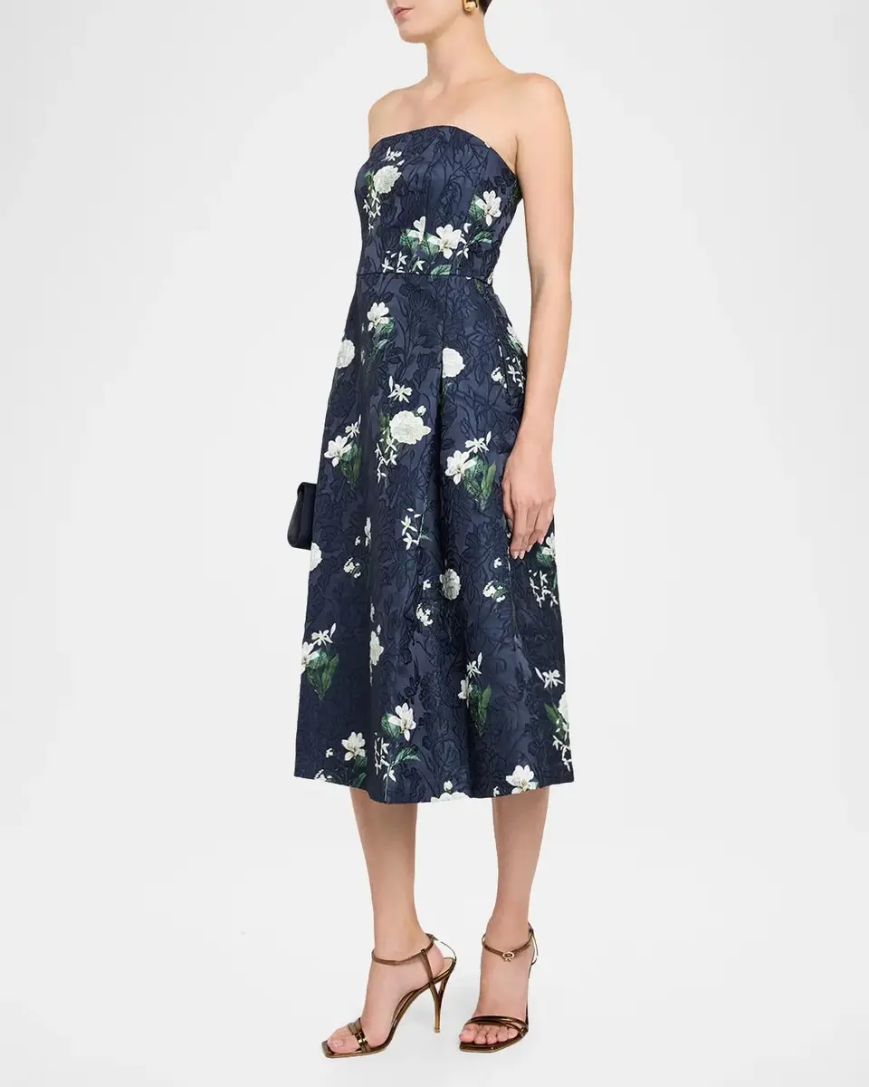 SACHIN & BABI Shay Floral Jacquard Cocktail Dress | Thumbnail 4