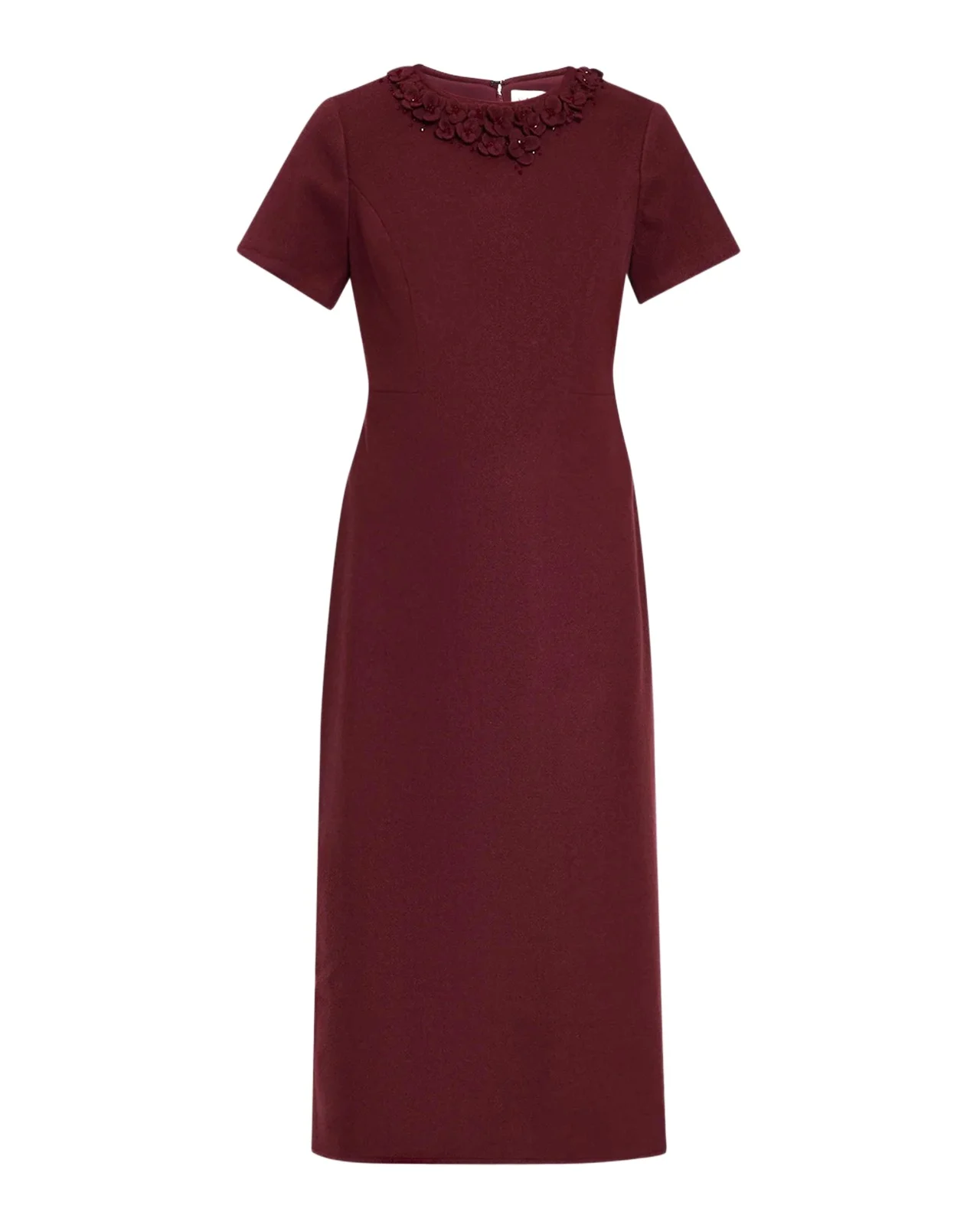 SACHIN & BABI Reese Floral Applique Brushed Knit Midi Dress