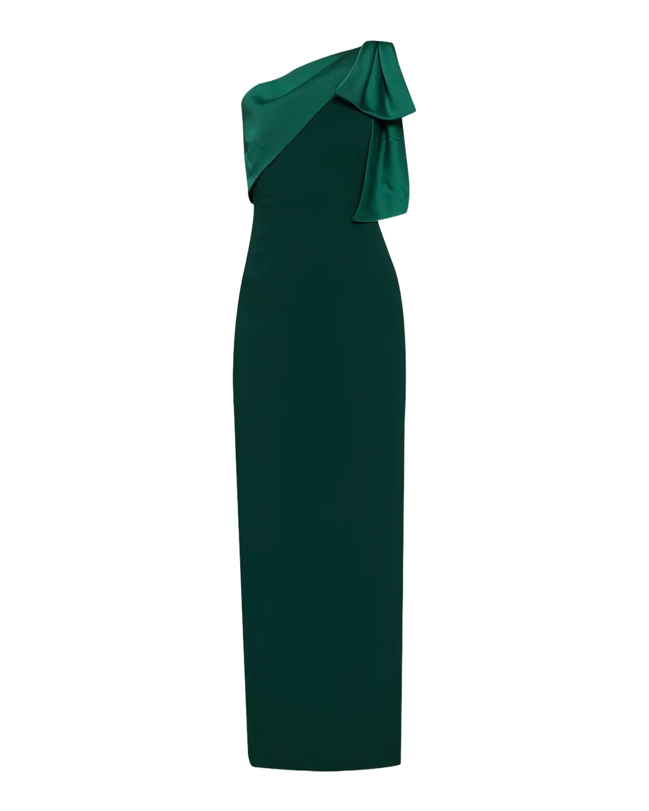SACHIN & BABI Estrella Draped Bow One-Shoulder Gown