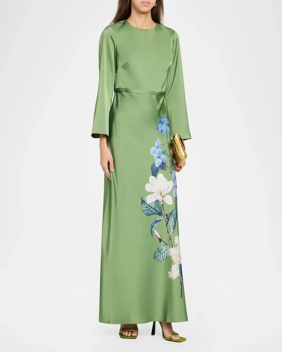 SACHIN & BABI Alex Floral-Print Satin Crepe Gown | Thumbnail 4 SACHIN & BABI Alex Floral-Print Satin Crepe Gown | Thumbnail 4