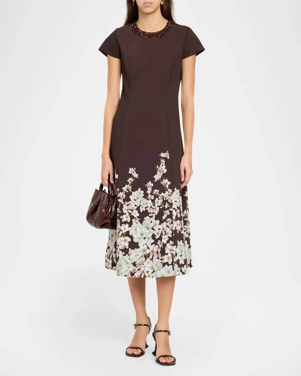SACHIN & BABI Harper Beaded Floral-Print Midi Dress | Thumbnail 2 SACHIN & BABI Harper Beaded Floral-Print Midi Dress | Thumbnail 2