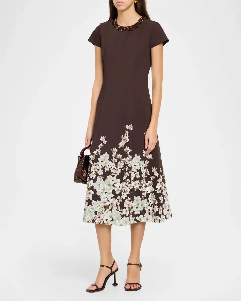 SACHIN & BABI Harper Beaded Floral-Print Midi Dress | Thumbnail 4 SACHIN & BABI Harper Beaded Floral-Print Midi Dress | Thumbnail 4