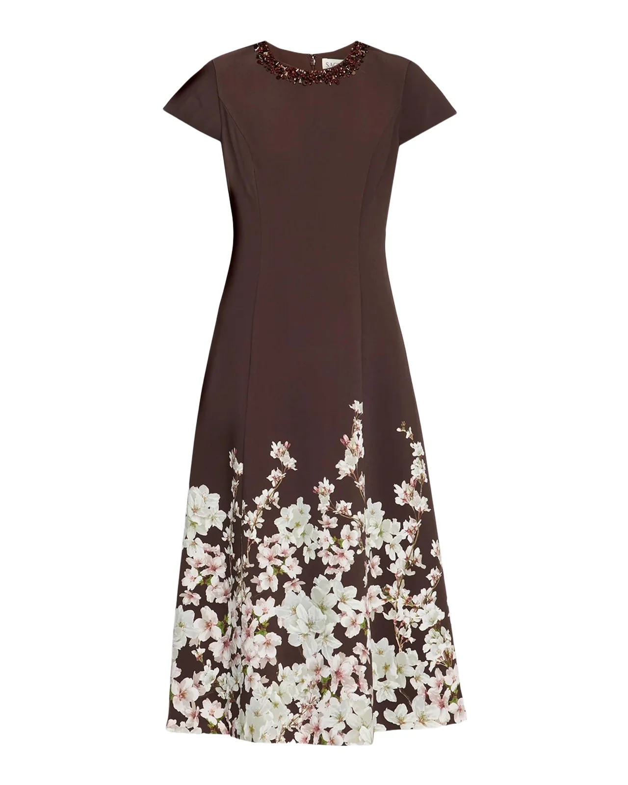 SACHIN & BABI Harper Beaded Floral-Print Midi Dress