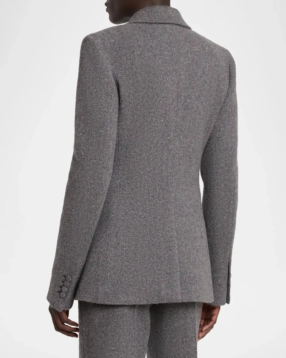 Gabriela Hearst Leiva Speckled Herringbone Single-Breasted Blazer | Thumbnail 3 Gabriela Hearst Leiva Speckled Herringbone Single-Breasted Blazer | Thumbnail 3