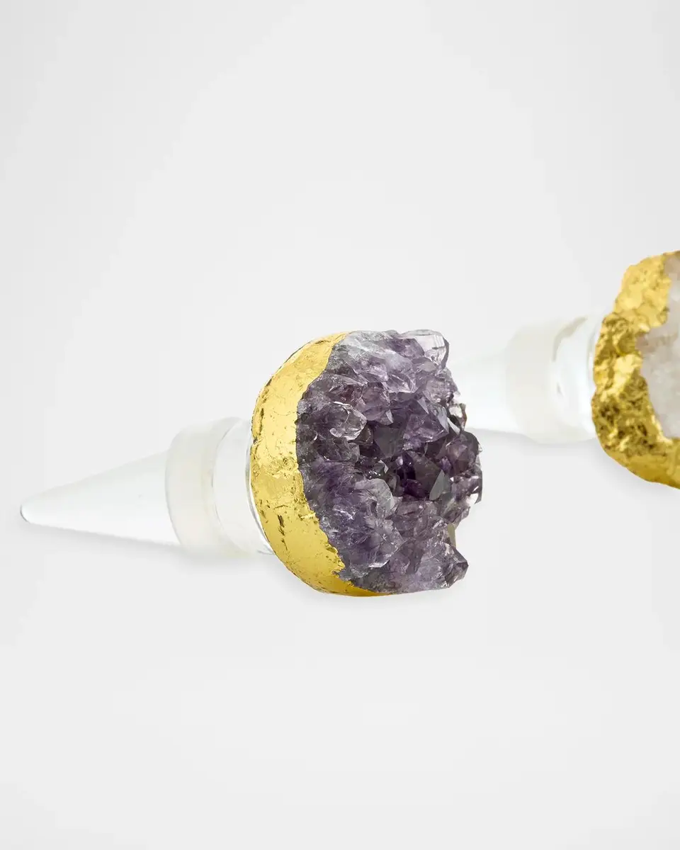 John-Richard Collection Quartz Crystal Bottle Stoppers, Set of 4 | Thumbnail 2 John-Richard Collection Quartz Crystal Bottle Stoppers, Set of 4 | Thumbnail 2