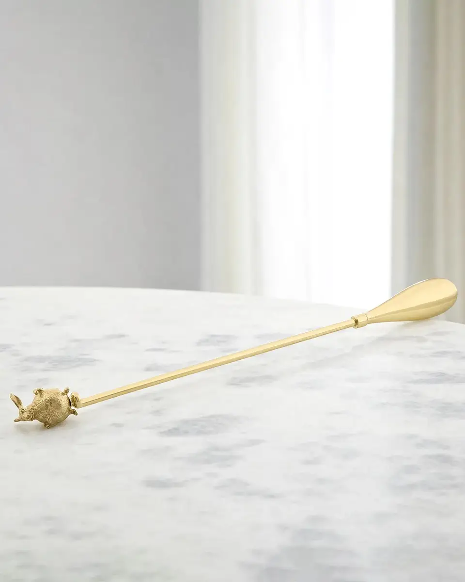 John-Richard Collection Brass Bunny Shoehorn | Thumbnail 3
