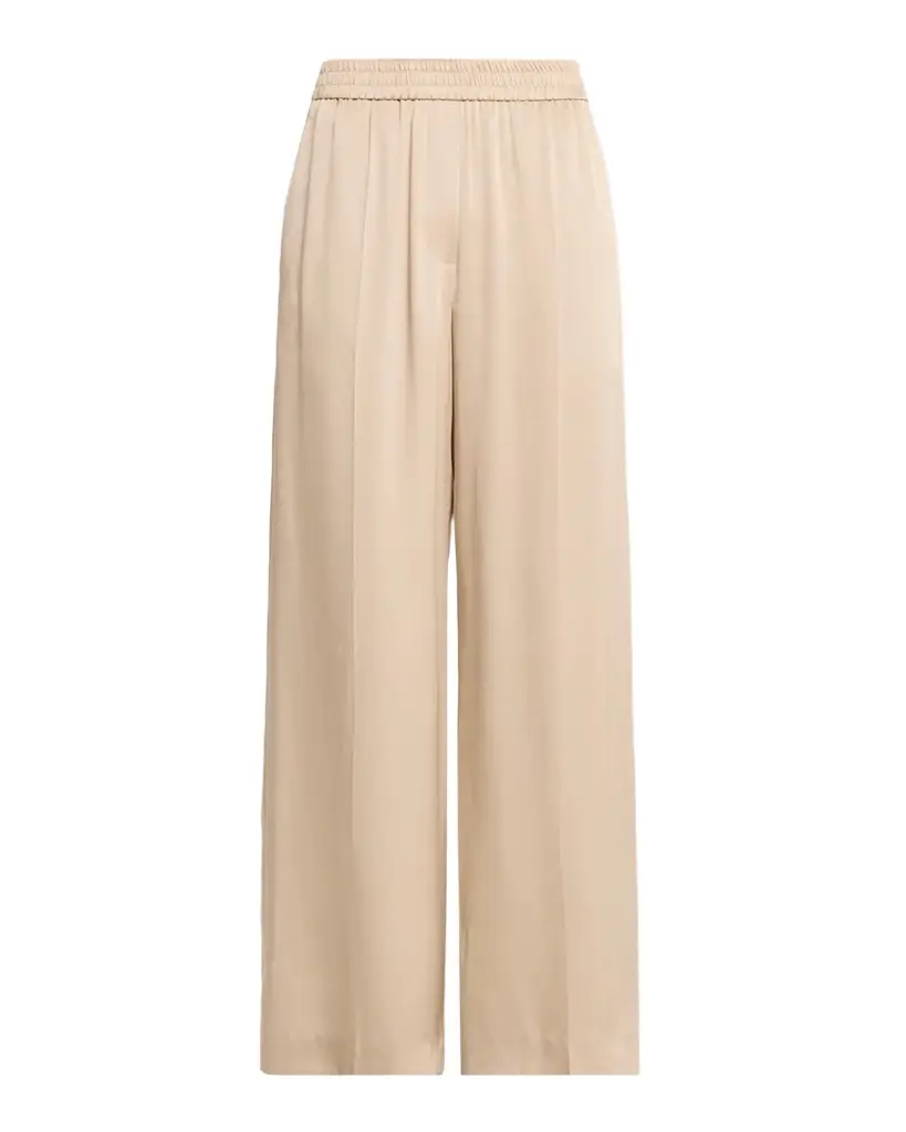 Fluid Silk Satin Loose Wide-Leg Track Pants Fluid Silk Satin Loose Wide-Leg Track Pants