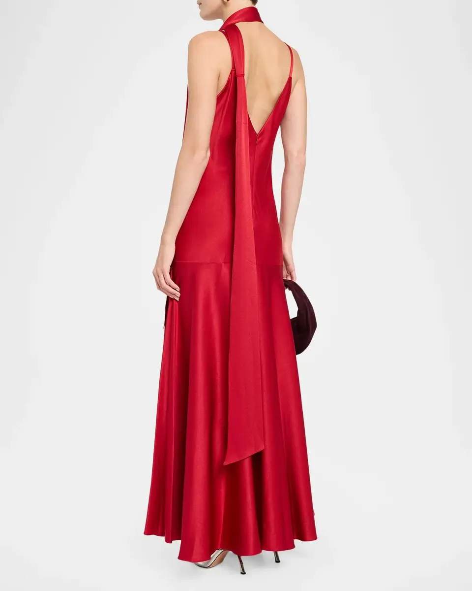 Ungaro Leona V-Neck Scarf Maxi Dress | Thumbnail 3 Ungaro Leona V-Neck Scarf Maxi Dress | Thumbnail 3