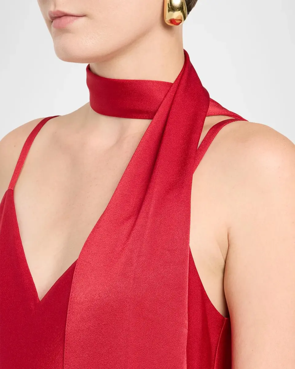 Ungaro Leona V-Neck Scarf Maxi Dress | Thumbnail 5 Ungaro Leona V-Neck Scarf Maxi Dress | Thumbnail 5
