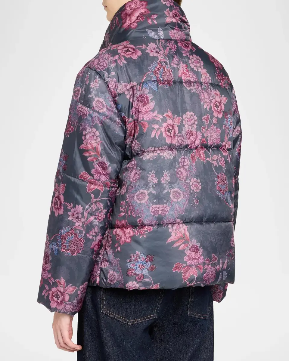 Johnny Was Quilted Floral-Print Puffer Jacket | Thumbnail 3 Johnny Was Quilted Floral-Print Puffer Jacket | Thumbnail 3