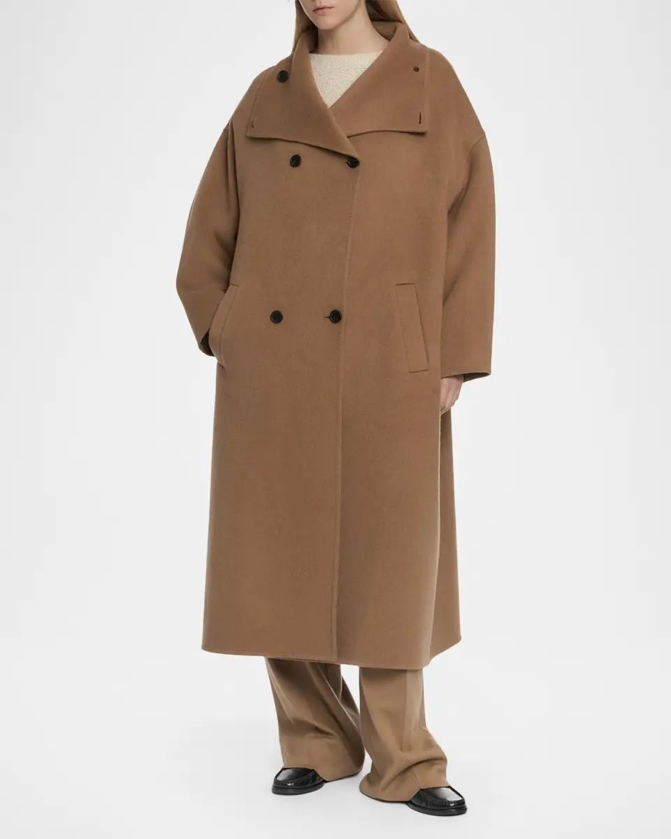 Malo Double-Breasted Cashmere Straight Fit Overcoat | Thumbnail 2 Malo Double-Breasted Cashmere Straight Fit Overcoat | Thumbnail 2