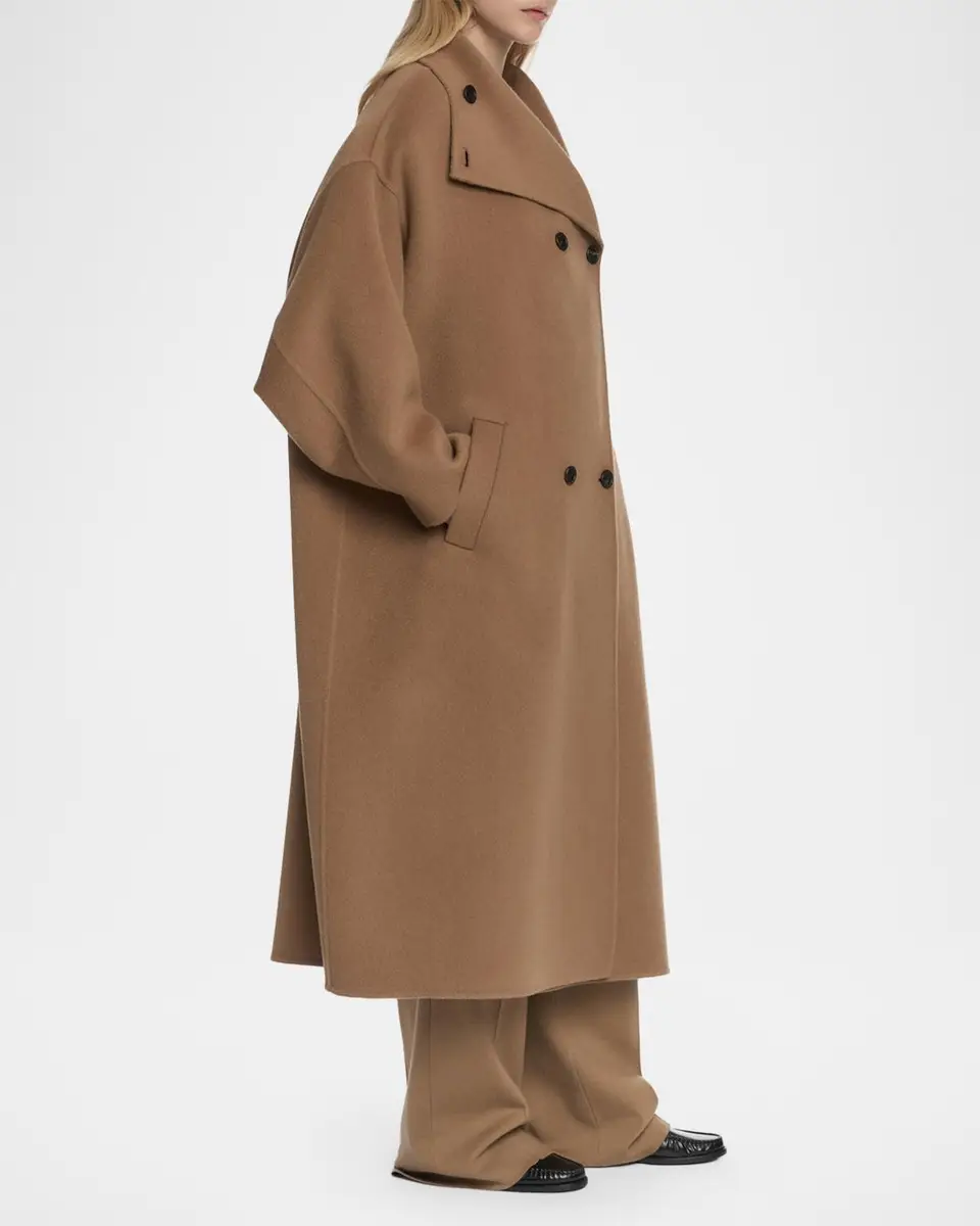 Malo Double-Breasted Cashmere Straight Fit Overcoat | Thumbnail 4 Malo Double-Breasted Cashmere Straight Fit Overcoat | Thumbnail 4
