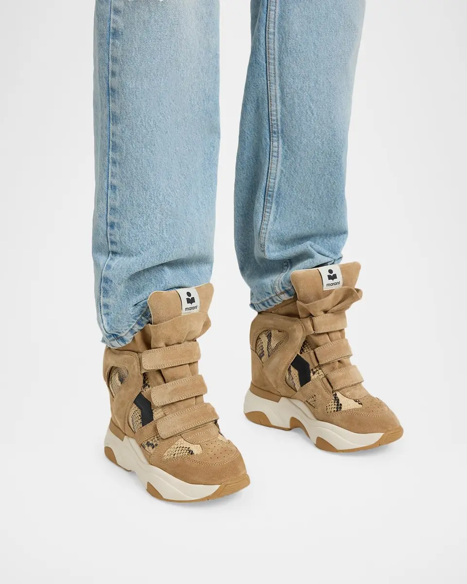 Isabel Marant Balskee Mixed Leather High-Top Sneakers | Thumbnail 2 Isabel Marant Balskee Mixed Leather High-Top Sneakers | Thumbnail 2