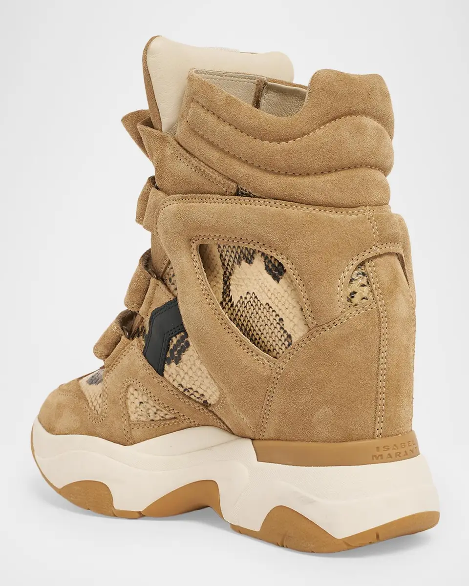 Isabel Marant Balskee Mixed Leather High-Top Sneakers | Thumbnail 4 Isabel Marant Balskee Mixed Leather High-Top Sneakers | Thumbnail 4