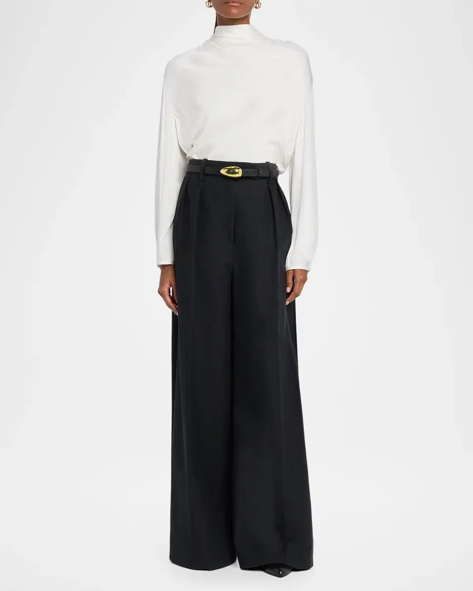Vince Draped Cowl-Neck Blouse | Thumbnail 2