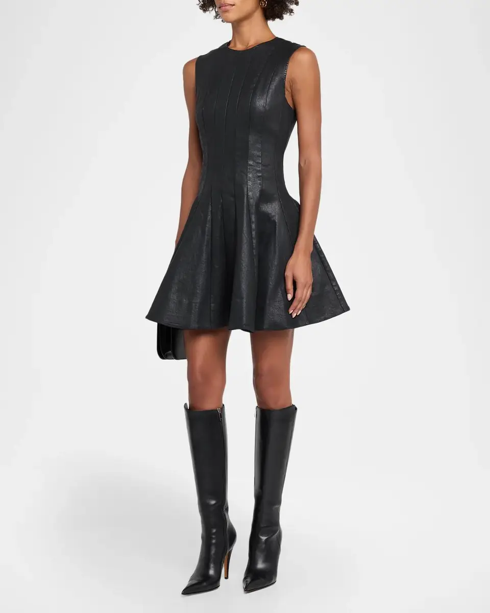 Simkhai Delfie Coated Cotton Mini Dress | Thumbnail 4