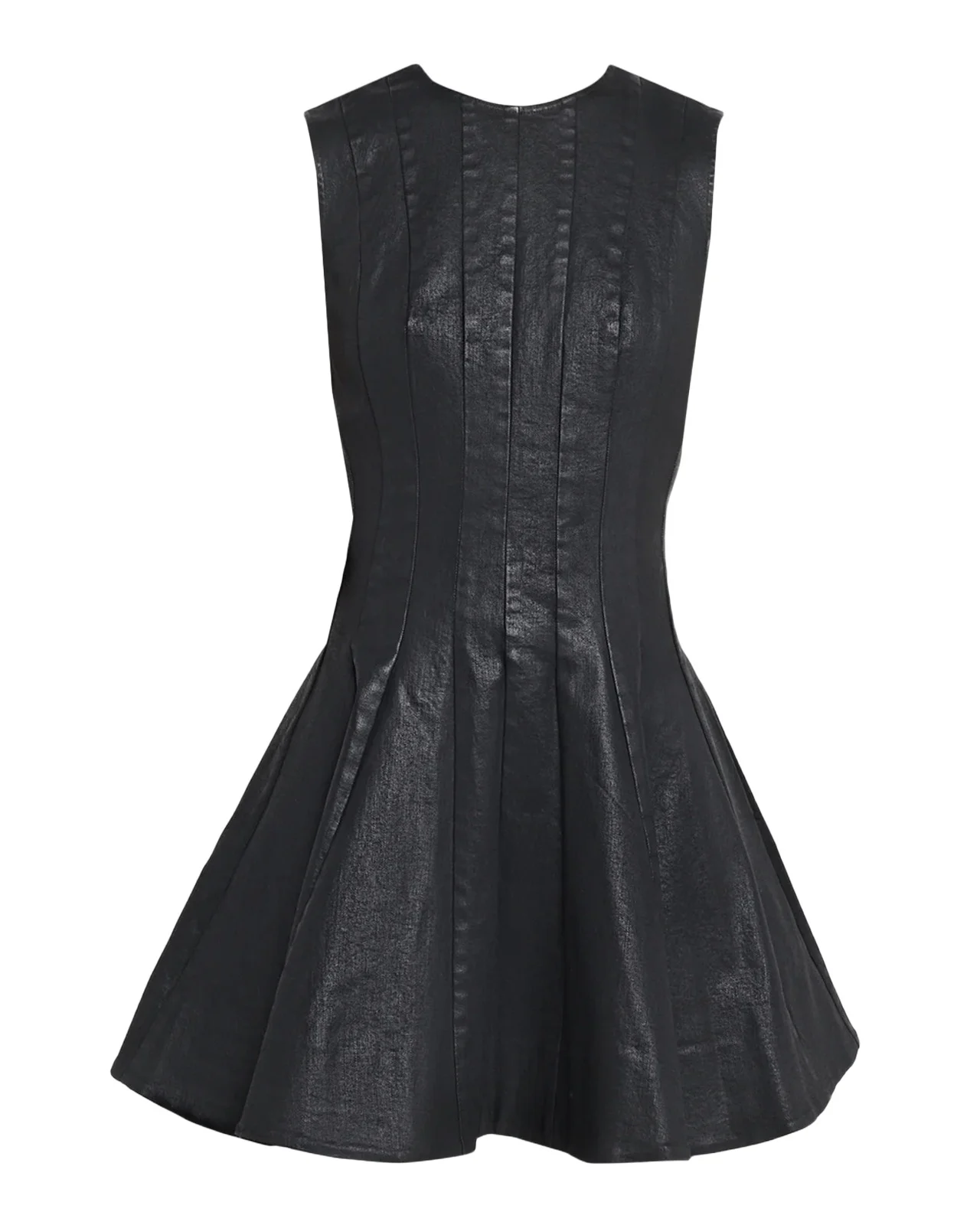 Delfie Coated Cotton Mini Dress Delfie Coated Cotton Mini Dress