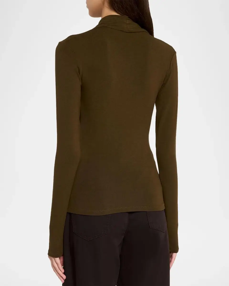 Vince Long-Sleeve Faux-Wrap Top | Thumbnail 3